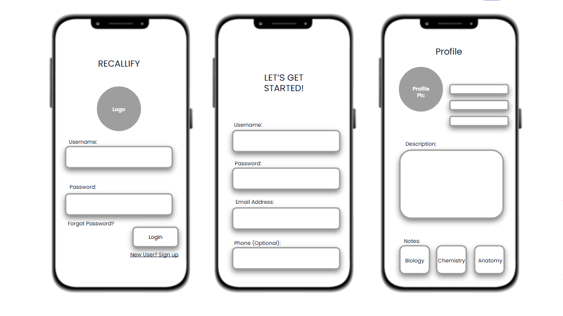 Recallify UX/UI Design Preview